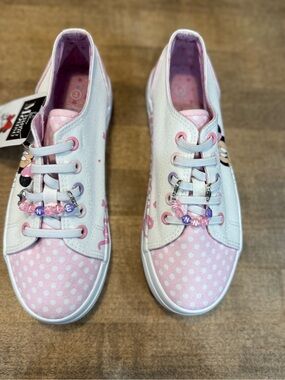 Kids Minnie Mouse Pink Polka Dot Sneakers